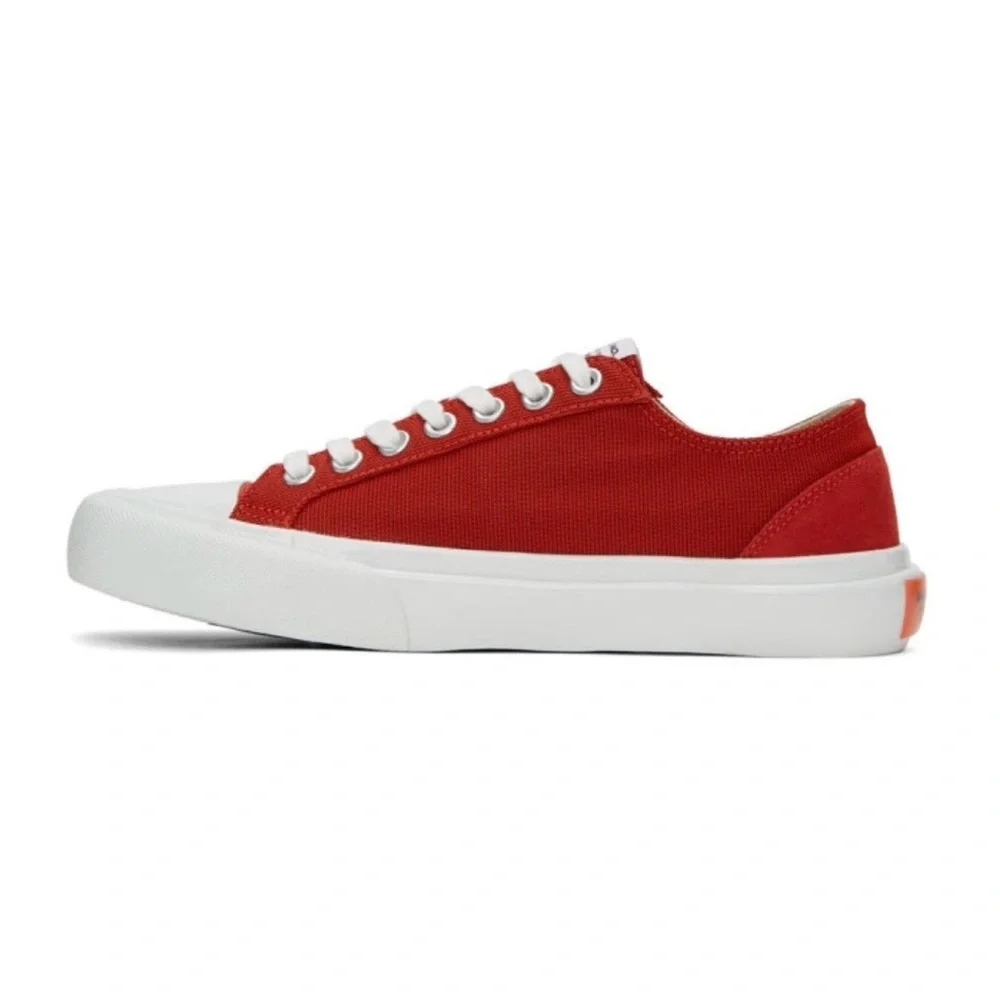 Article No. Red 1007-02 Sneakers Red Canvas with White Accents Men’s Size 8 - Picture 4 of 15